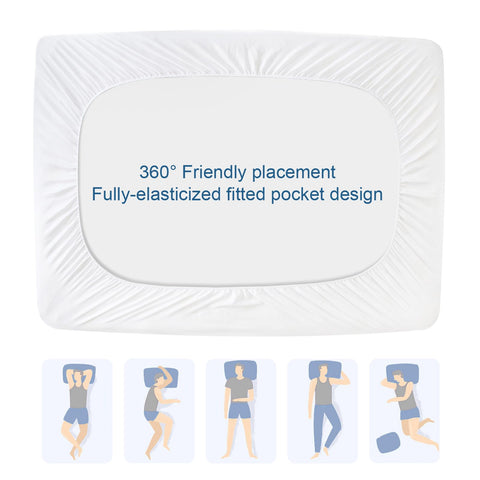 SPRINGSPIRIT King Mattress Protector sturdy stitching for durability