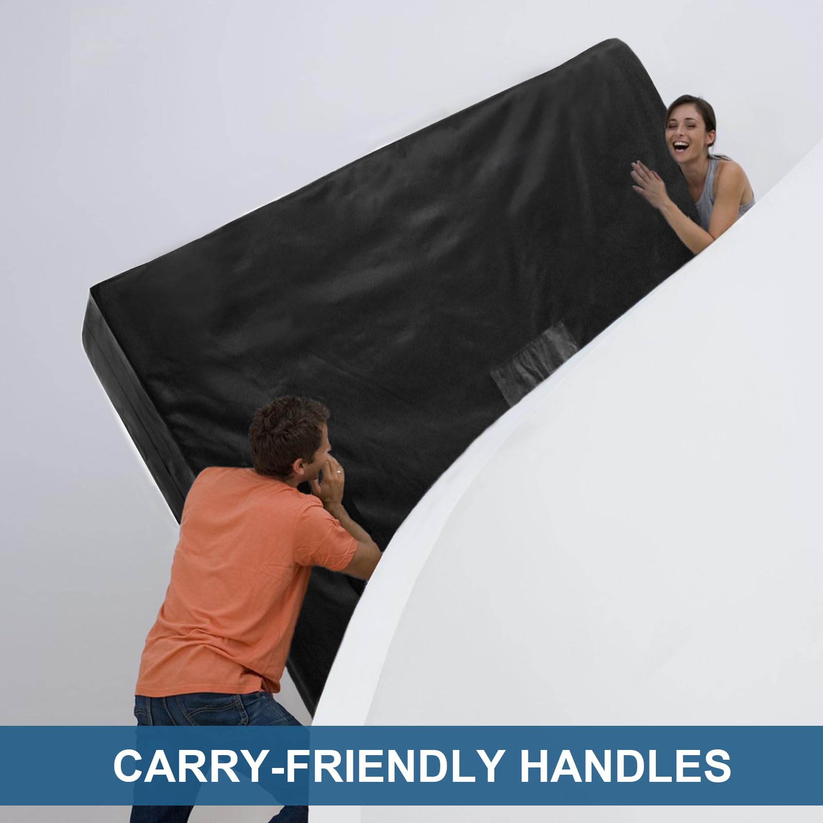 SPRINGSPIRIT mattress bag with four handles eases lifting and moving
