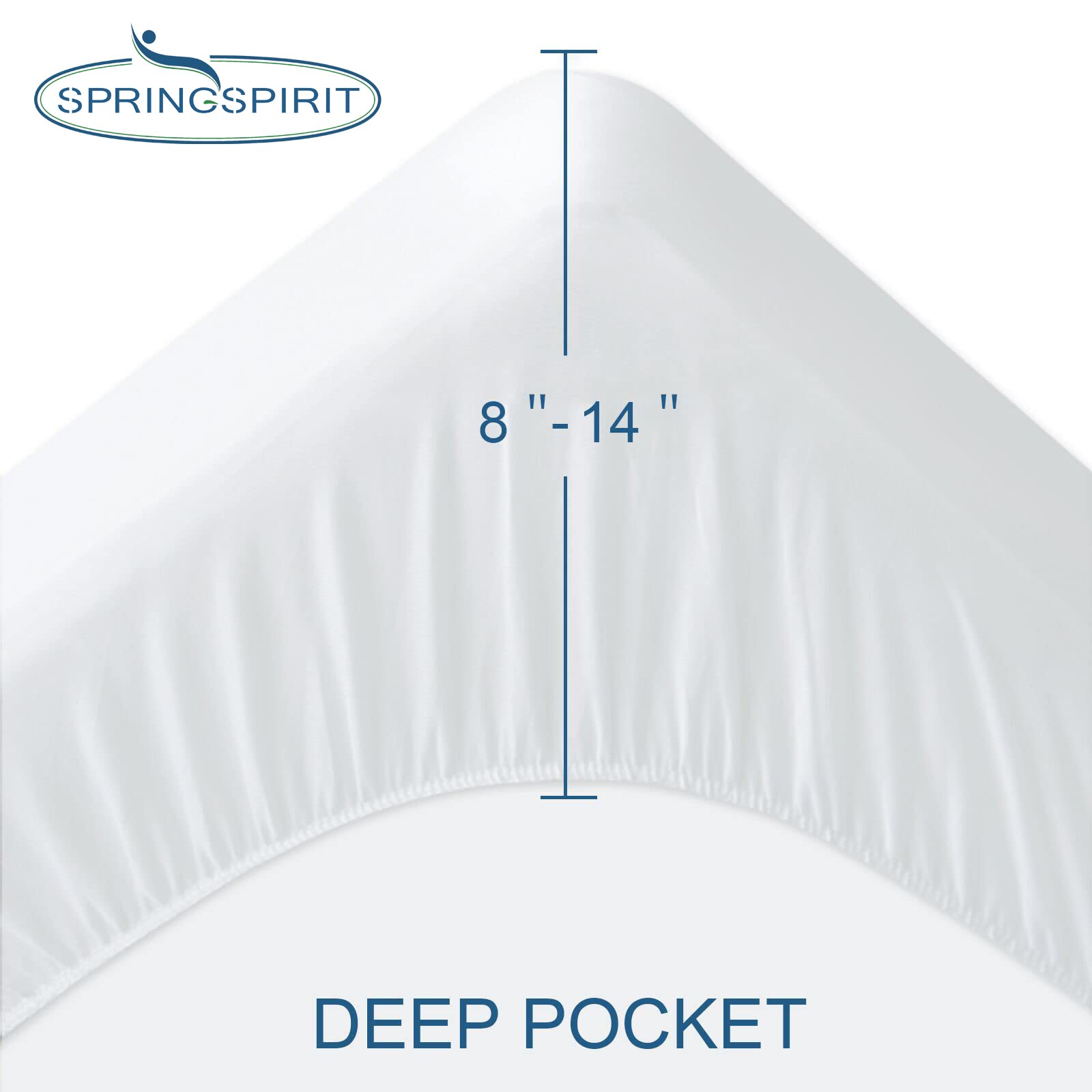Springspirit breathable-terry-top protects full-size mattress while staying cool.
