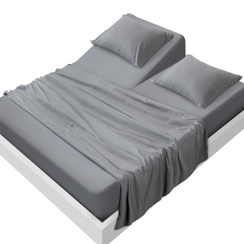 SPRINGSPIRIT Split Top King flat sheet offers soft, breathable comfort.