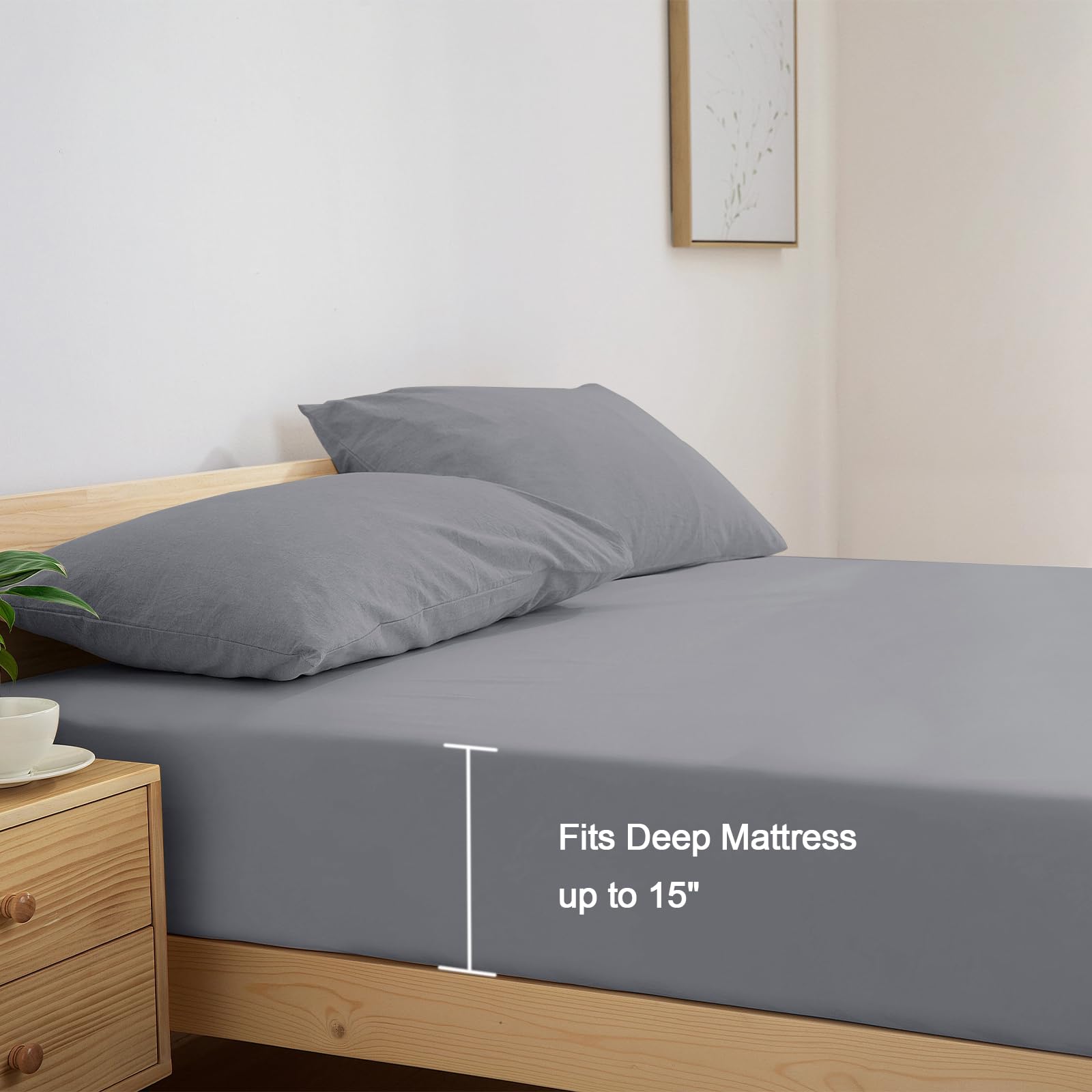 SPRINGSPIRIT Split Top King pillowcases provide smooth feel and wrinkle resistance.