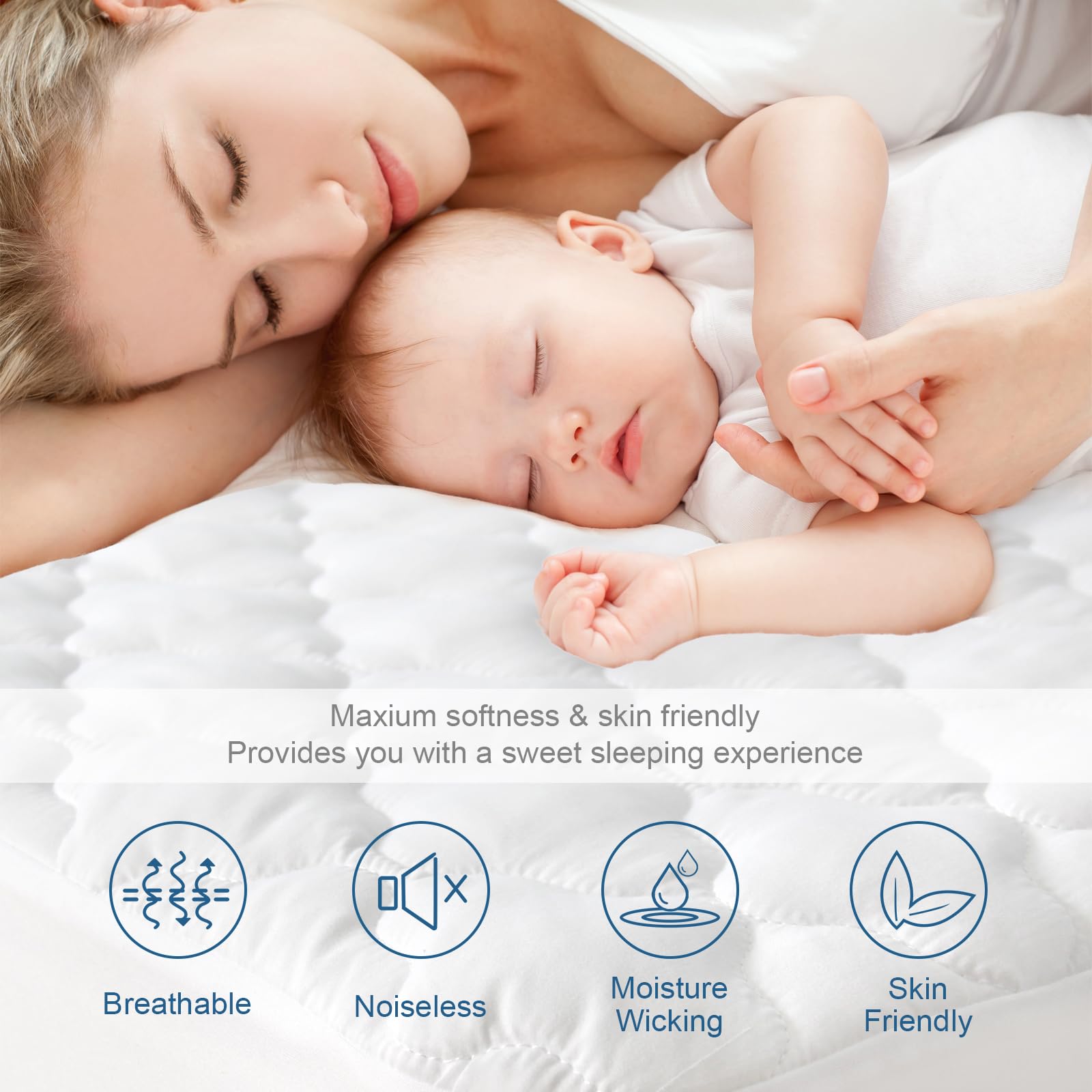 SPRINGSPIRIT quilted soft surface delivers gentle comfort for kids' sleep.
