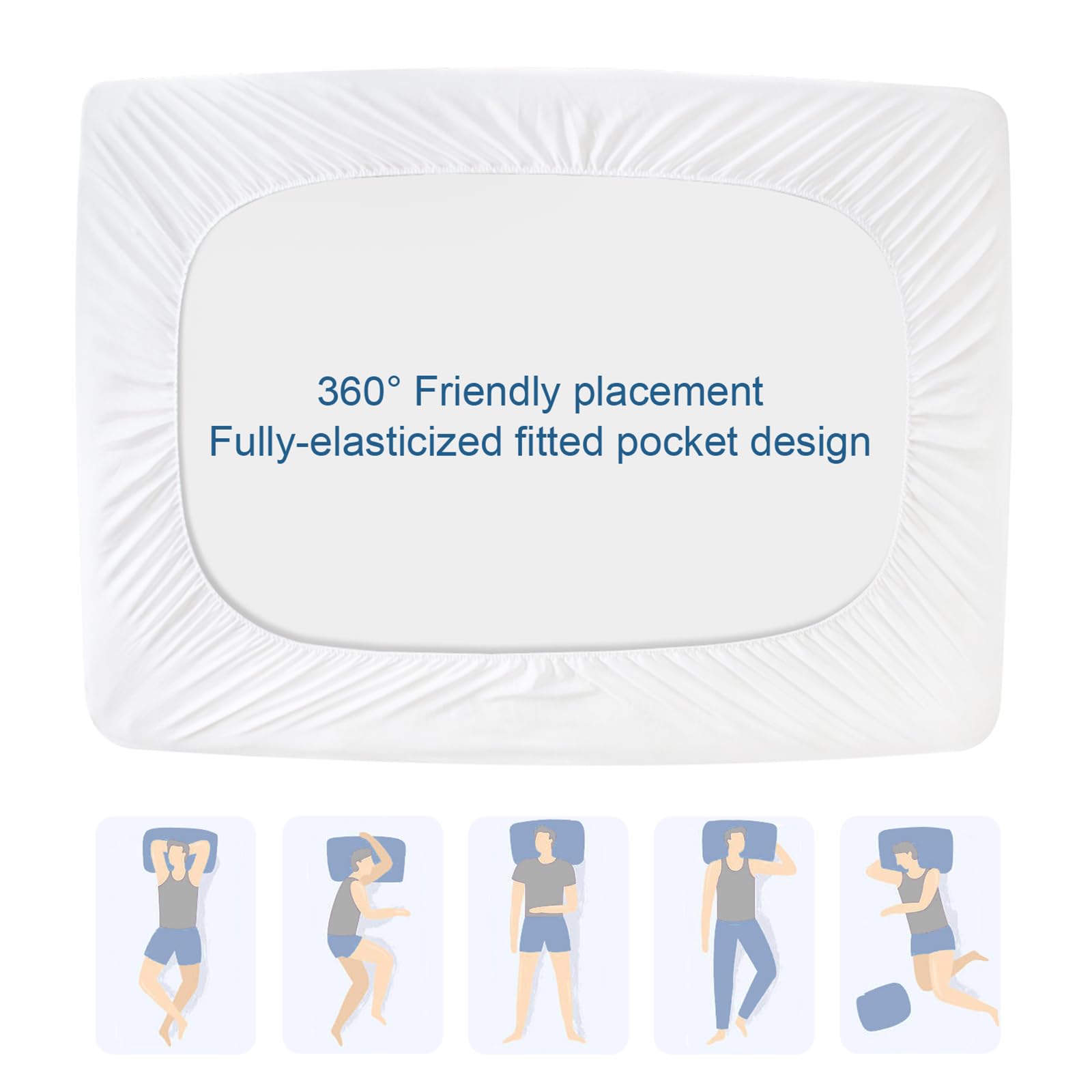 SPRINGSPIRIT RV mattress protector packaging highlights vacuum-sealed packaging.