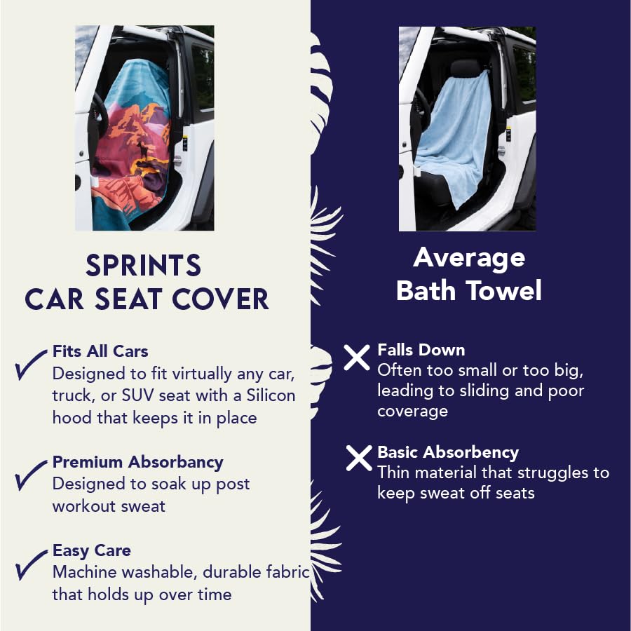 Sprints microfiber towel absorbs sweat quickly