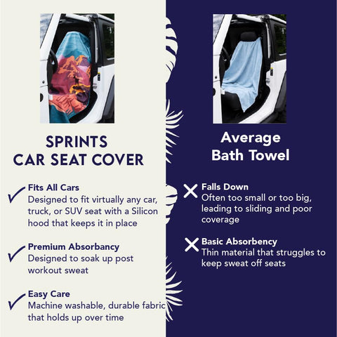 Sprints microfiber towel absorbs sweat quickly