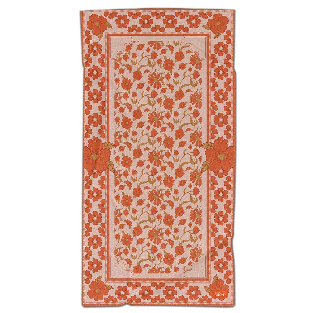 Sprints towel rolled for easy packing in a gym bag