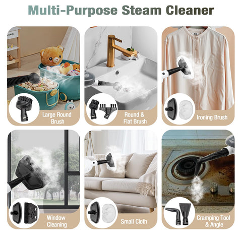 Sprobil handheld mop gliding over tile and carpet with ease.