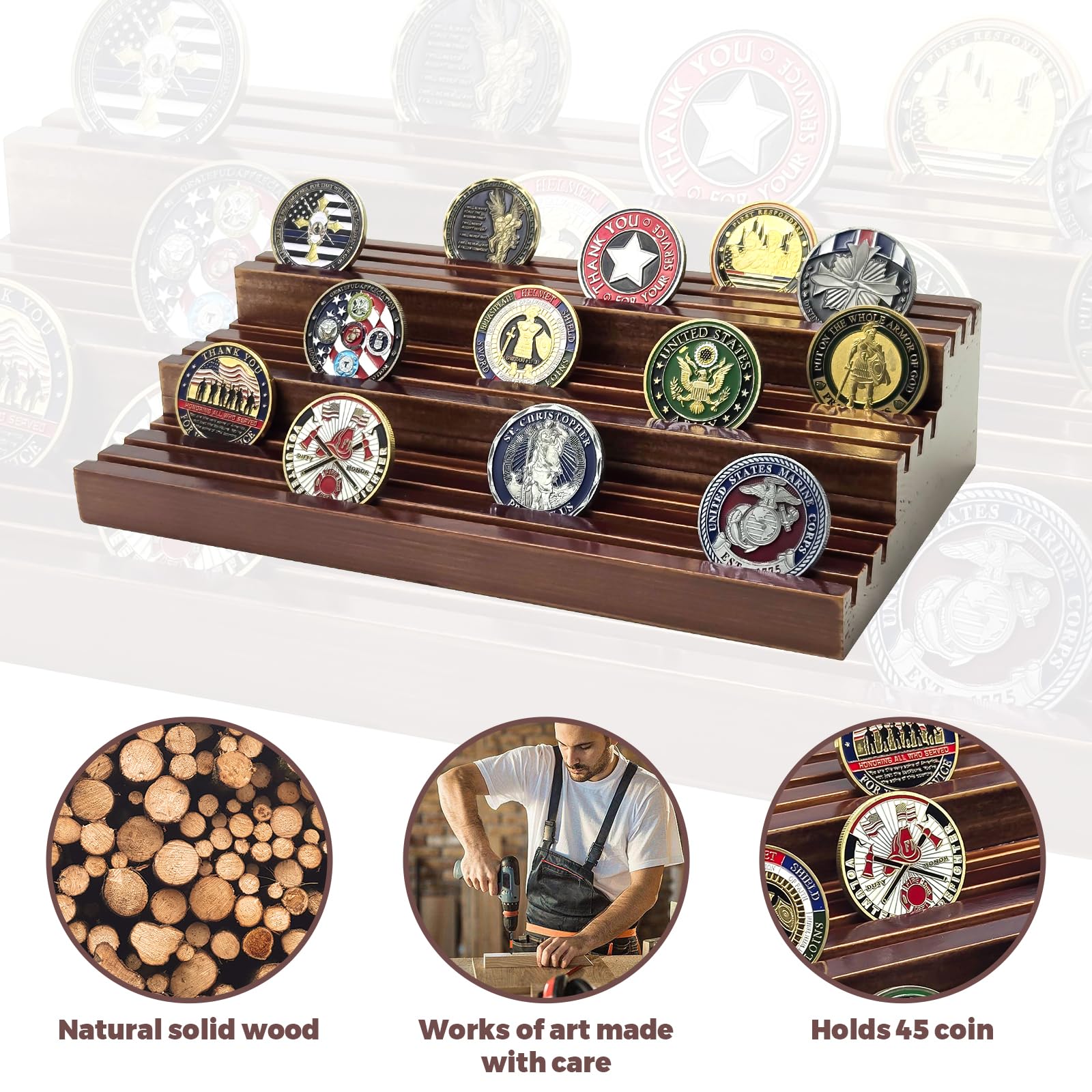 SPVIKISGO collection display setup demonstrates versatile layout for military and sports coins
