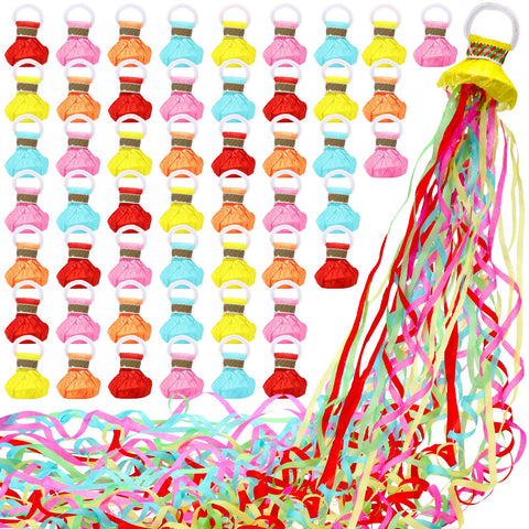 Sratte hand throw streamers with colorful ribbons for festive party moments