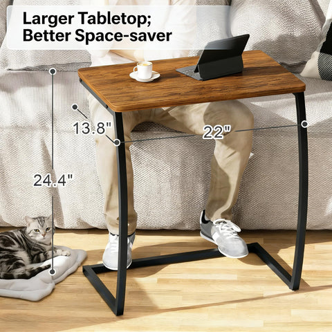 SRIWATANA end table with floor protectors guarding floors from scratches