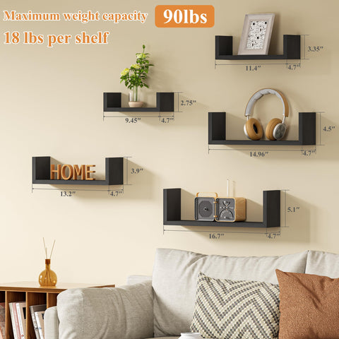 SRIWATANA office setup with wall-mounted shelves for organized essentials