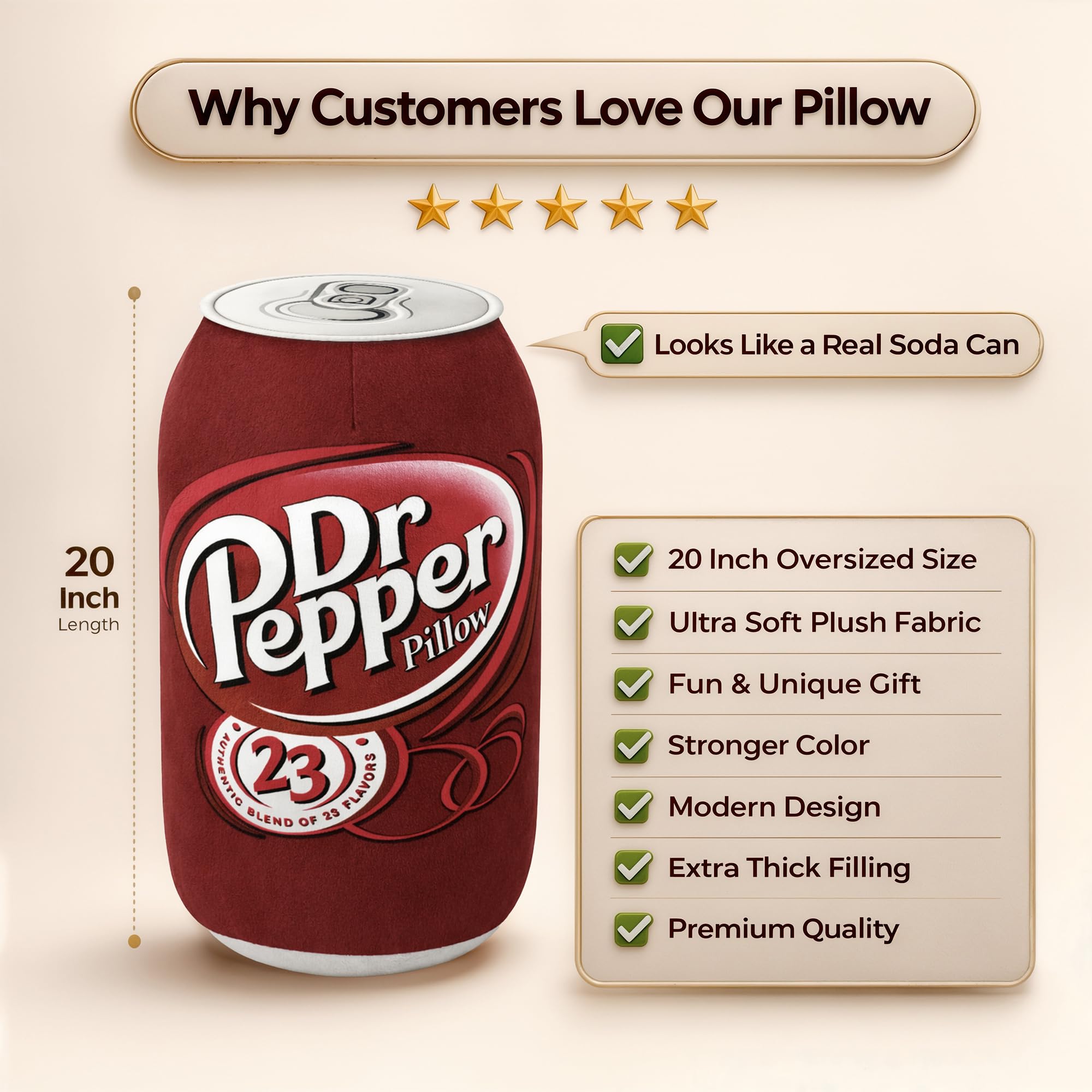 SRprime Doctor Pepper Pillow perfect gift for birthdays and holidays.