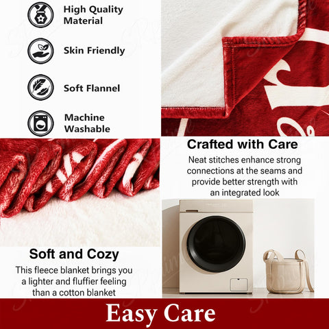 SRprime Dr Pepper blanket close-up highlights soft plush flannel texture