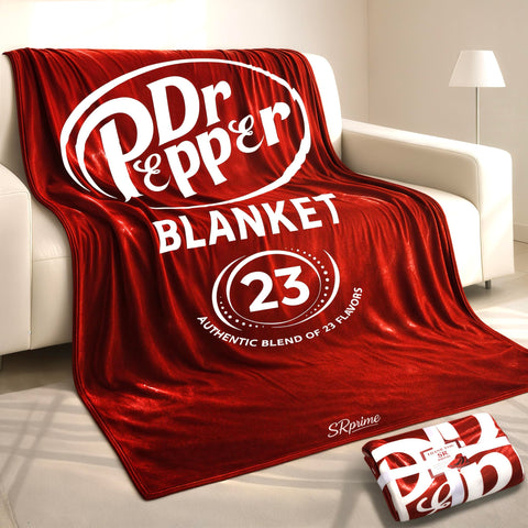 SRprime Dr Pepper blanket folded for a neat shelf display