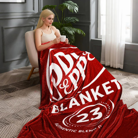 SRprime Dr Pepper blanket ready for travel and on-the-go comfort