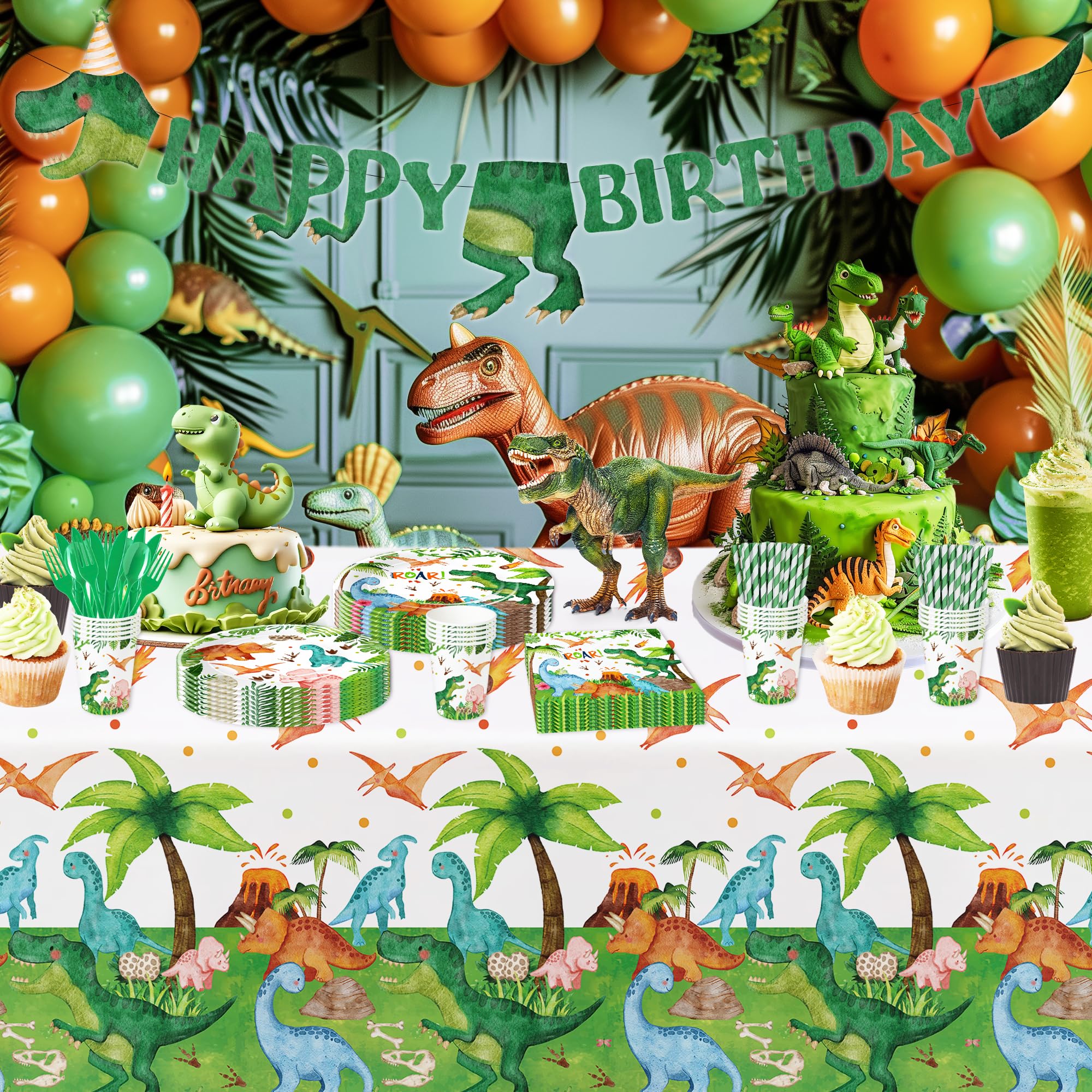 Srua Don dinosaur tablecloth, protects surfaces with easy cleanup