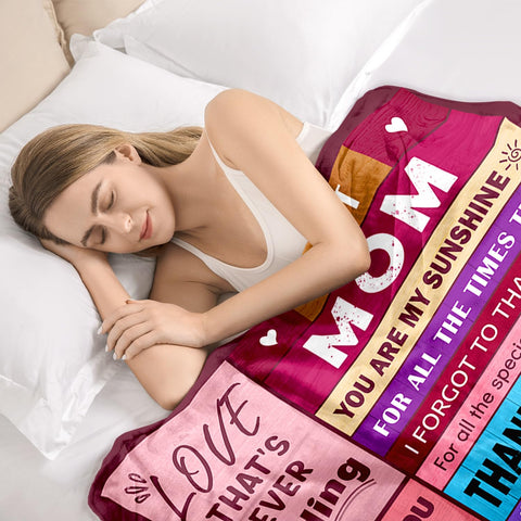 Sruemiul 60x80 Moms blanket features generous size for shared sofas and warmth