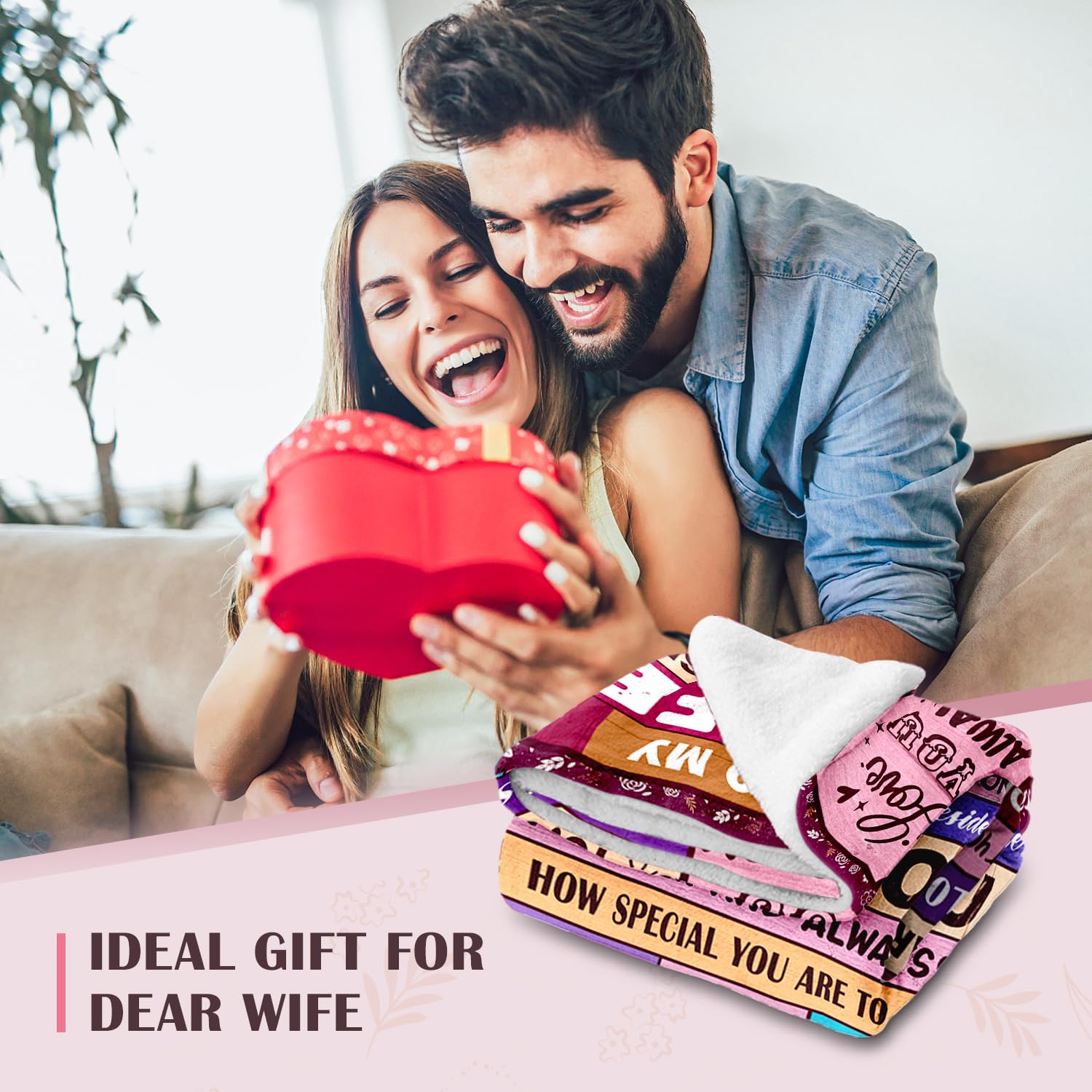 Sruemiul anniversary gift blanket features heartfelt message for special occasions