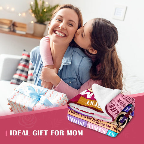 Sruemiul Best Mom Ever gift blanket design for sentimental gifting.