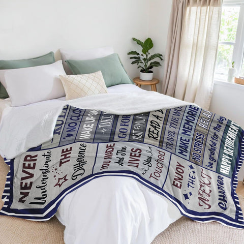 Sruemiul happy retirement decor blanket hanging on wall adds festive vibe.
