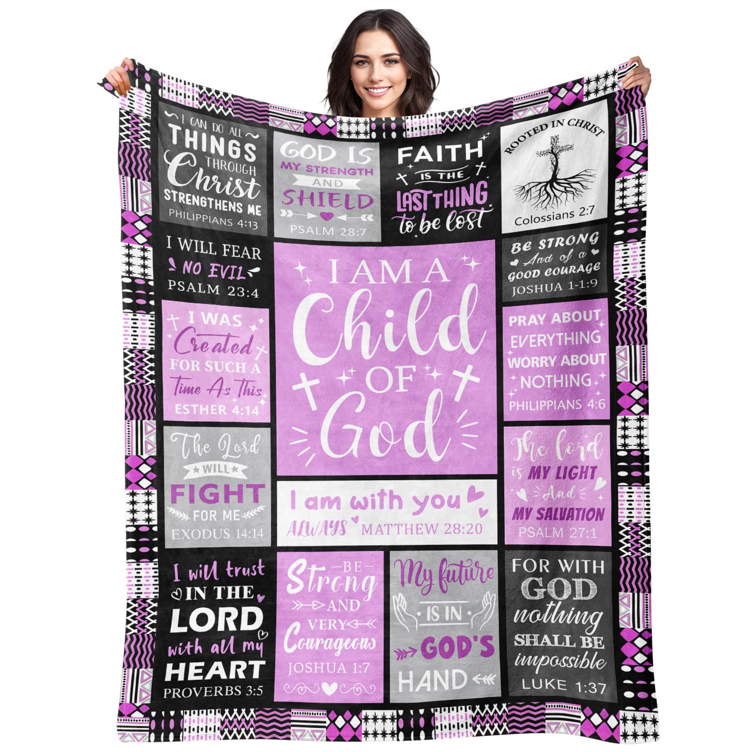 Sruemiul I Am a Child of God blanket design for cozy living room moments.