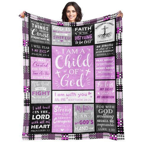 Sruemiul I Am a Child of God blanket design for cozy living room moments.