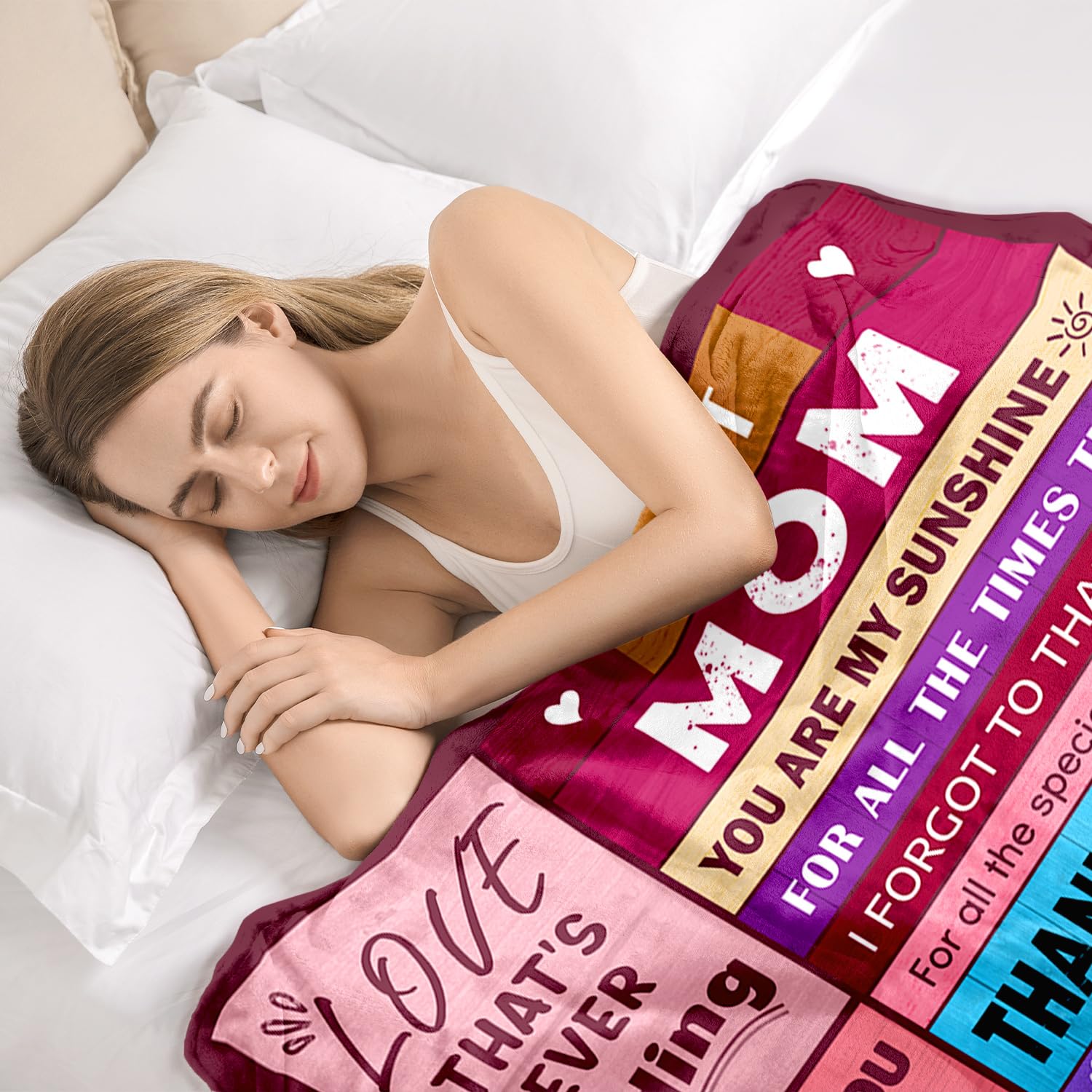 Sruemiul Mom blanket 50x60 inch size for generous coverage.