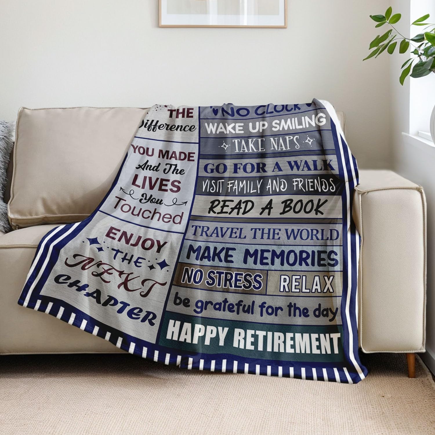 Sruemiul retired blanket draped on bed for cozy evenings.
