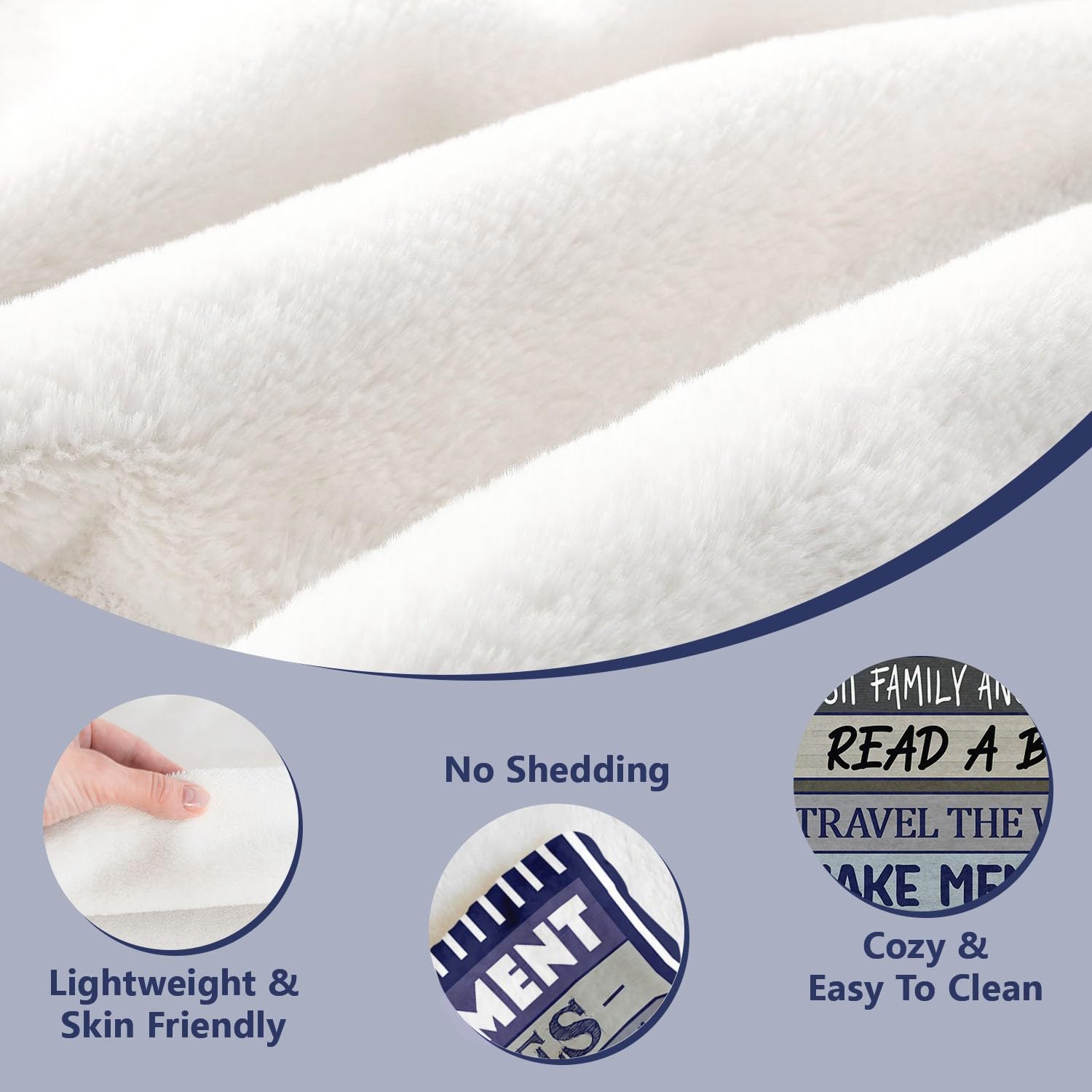 Sruemiul soft, durable retirement blanket close-up shows quality material.
