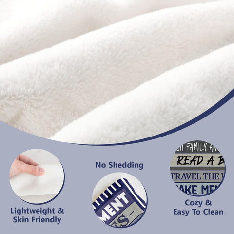 Sruemiul soft, durable retirement blanket close-up shows quality material.