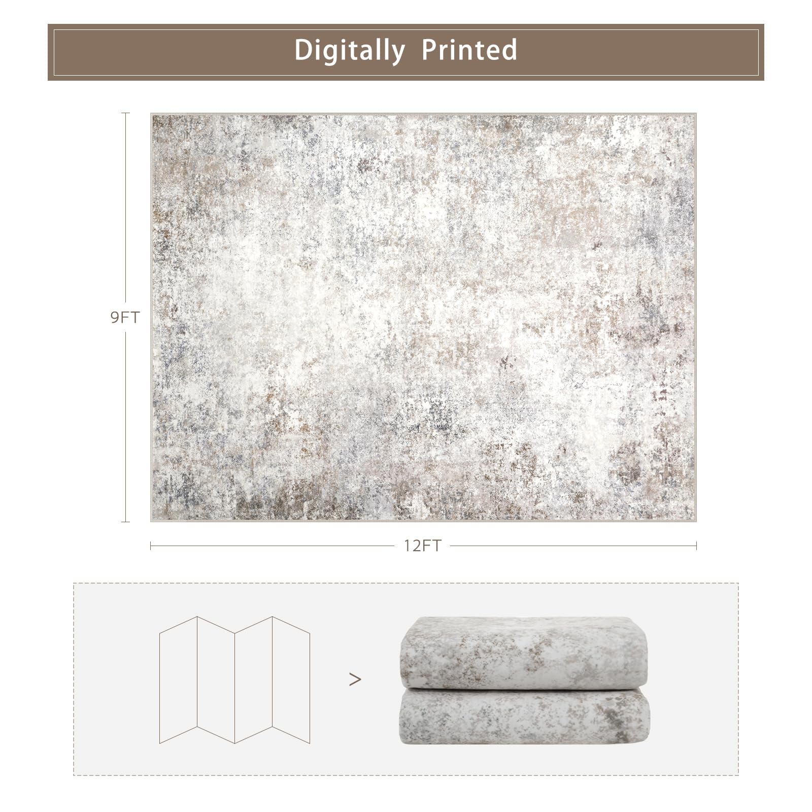 Srugn abstract pattern rug enhances living room ambiance with soft texture.