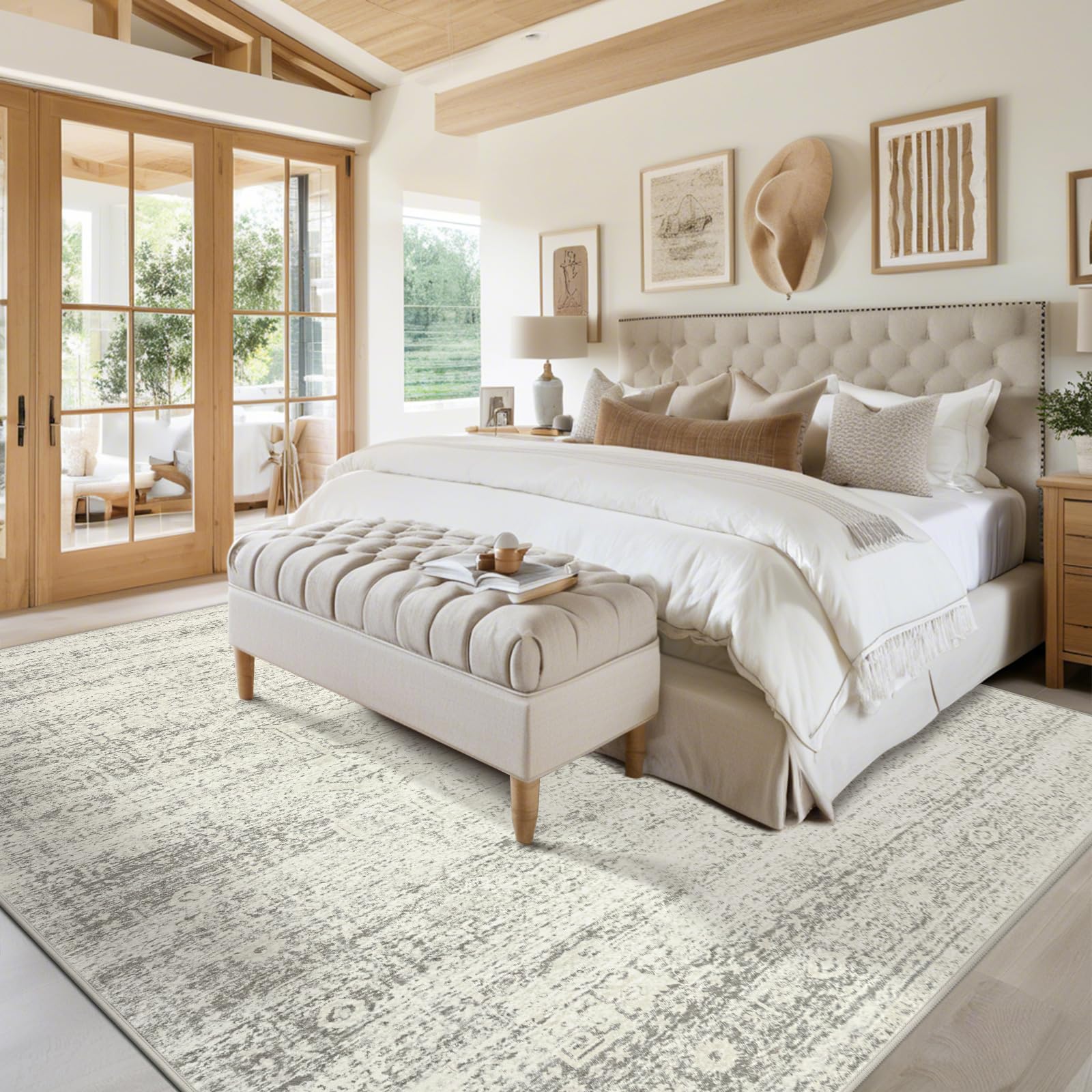 Srugn low-pile rug, versatile for living rooms, bedrooms, or offices.
