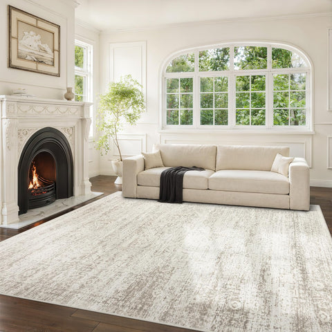 Srugn Non-slip large rug 9x12 keeps footprints secure in busy spaces.