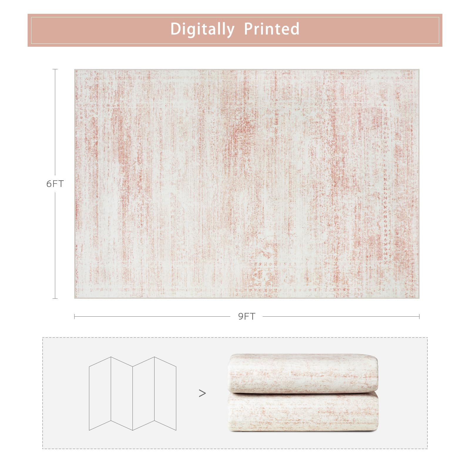 Srugn washable rug non-slip bottom keeps it in place for safe play.