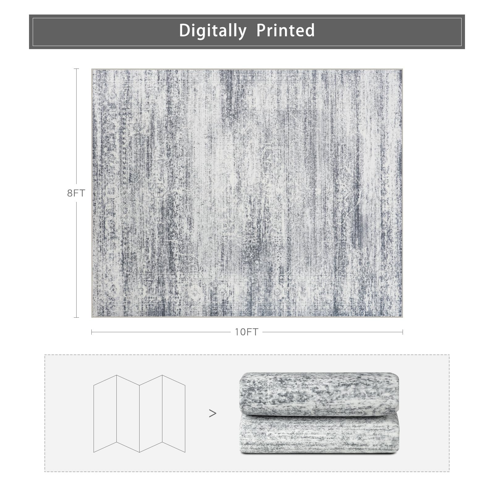 Srugn washable rug 8x10 bedroom, cozy ambience for family spaces