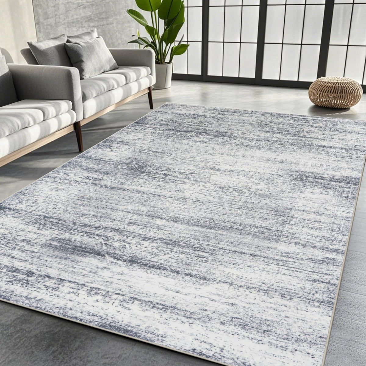 Srugn washable rug 8x10 living room, ultra-soft texture for comfortable underfoot