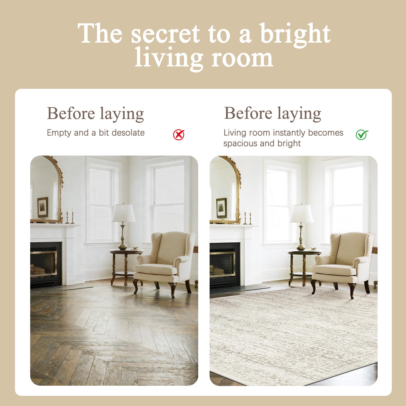 Srugn low-pile 0.3 inch rug stays unobtrusive under furniture.