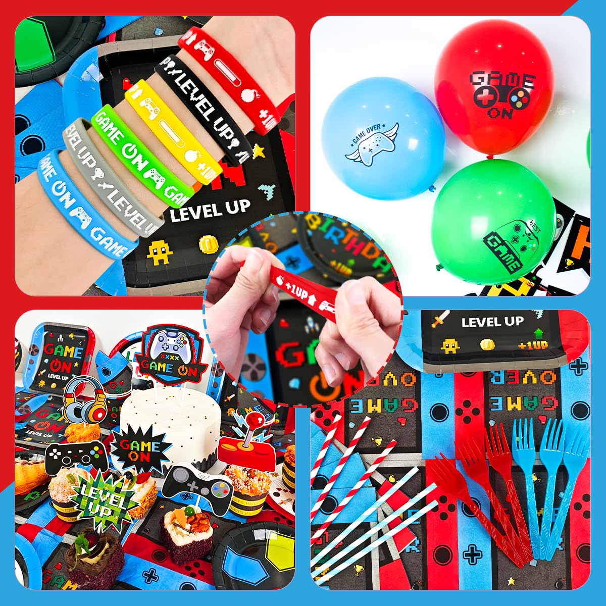 ssailue decor 9inch gaming plates for vibrant, mess-friendly party catering