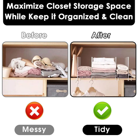 SSAWcasa dividers separating pantry items on a sturdy shelf