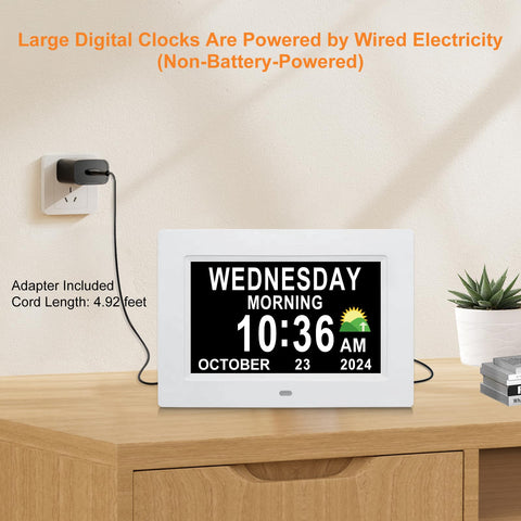 SSINI clock fits on desk or wall for flexible placement.