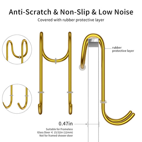 SSTOOHL Included shower door hook keeps the squeegee off surfaces.
