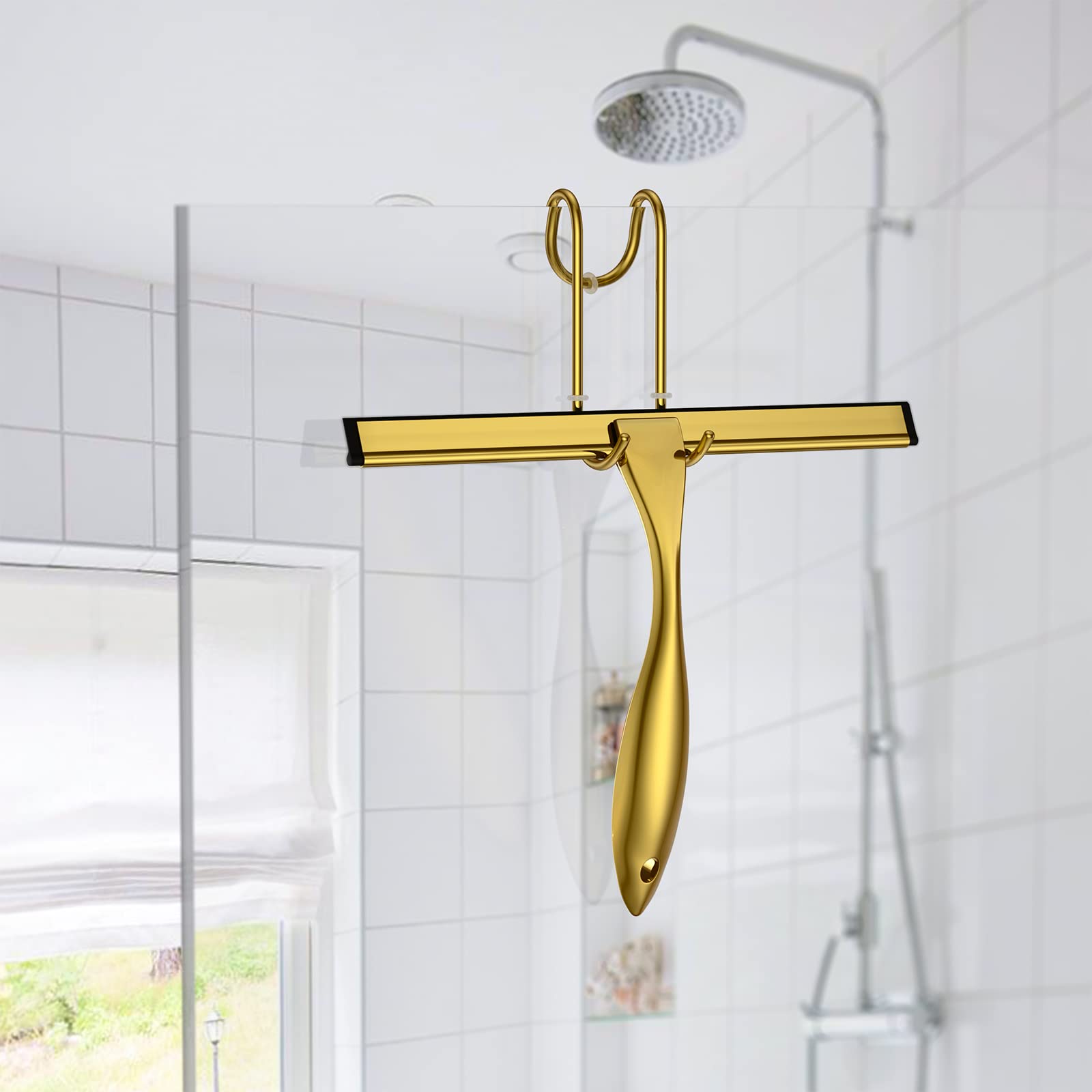 SSTOOHL Squeegee delivers streak-free shine on mirrors, doors, and windows.