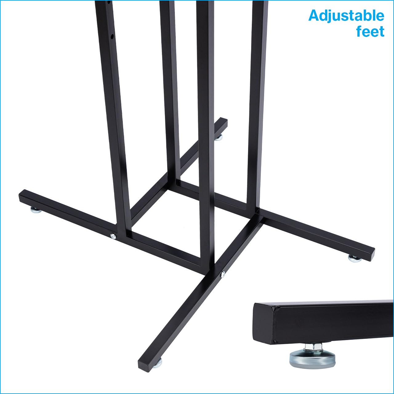 SSWBasics base measures 32 by 32 inches for stable floor display