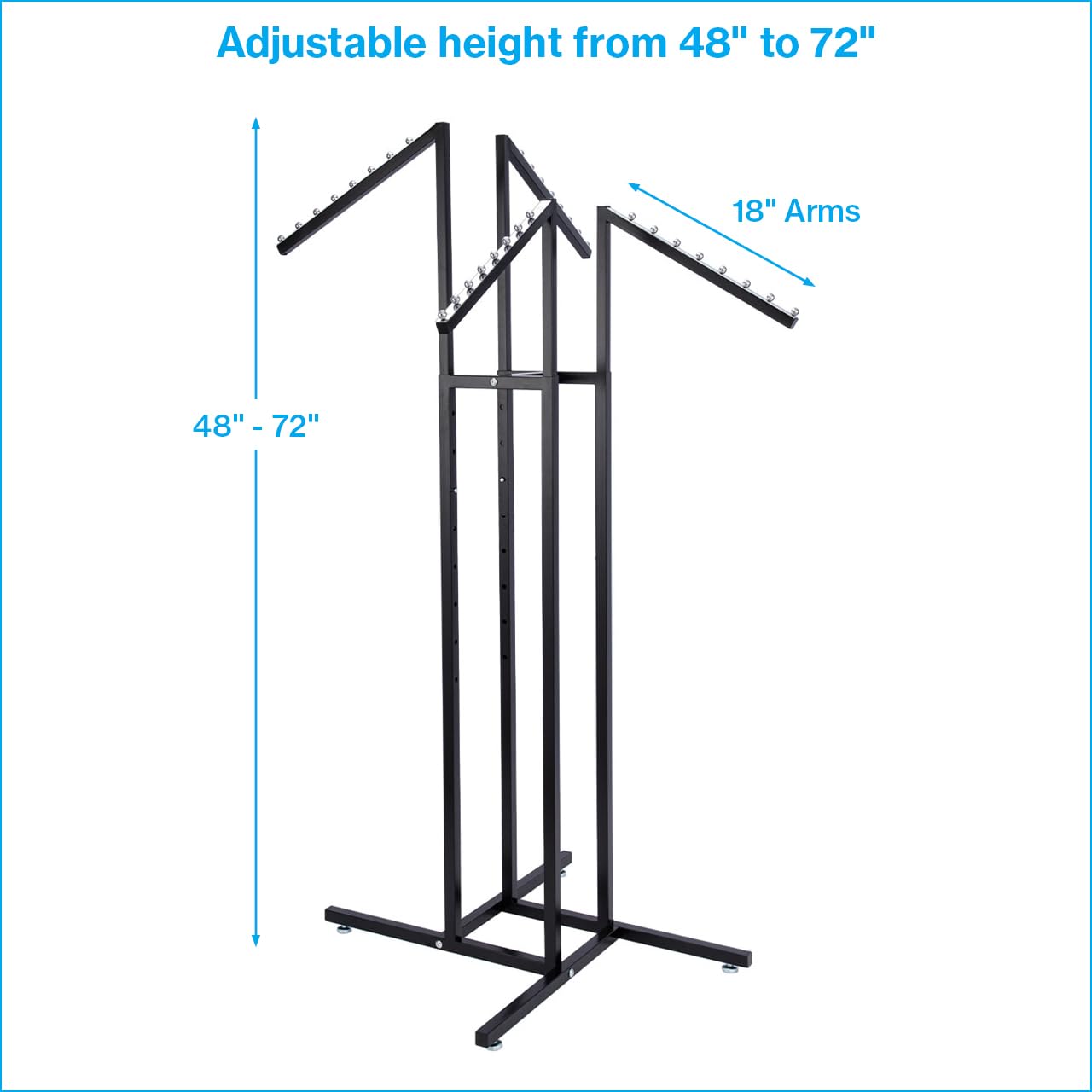 SSWBasics black matte finish with chrome accents adds modern merchandising appeal