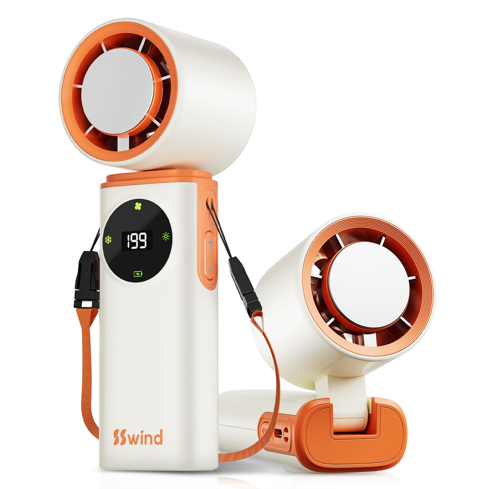 SSWind 6000mAh portable fan with ice cooling delivers instant refreshing airflow for hot days.