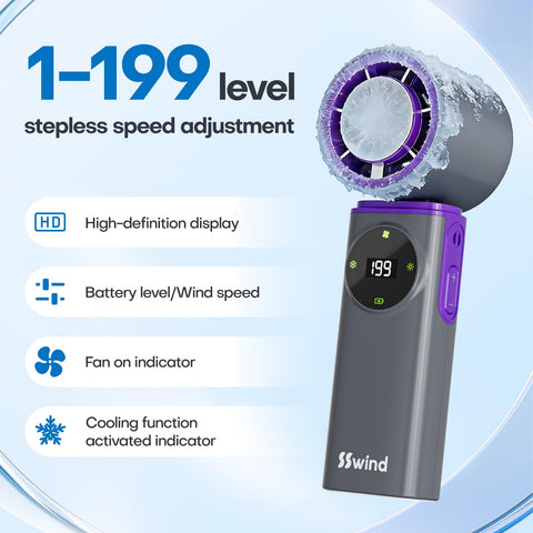 SSWind compact travel size fits bags for on-the-go cooling