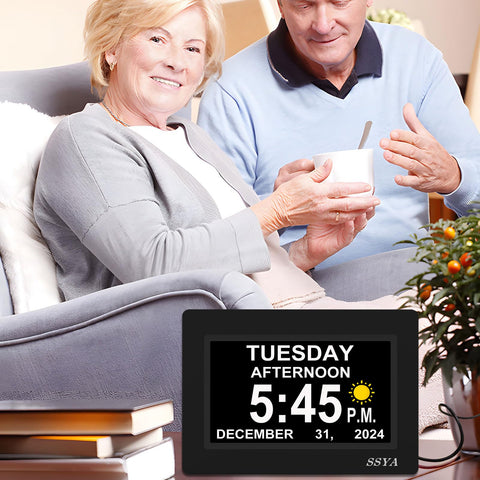 SSYA clock supports eight languages for easy setup at home.