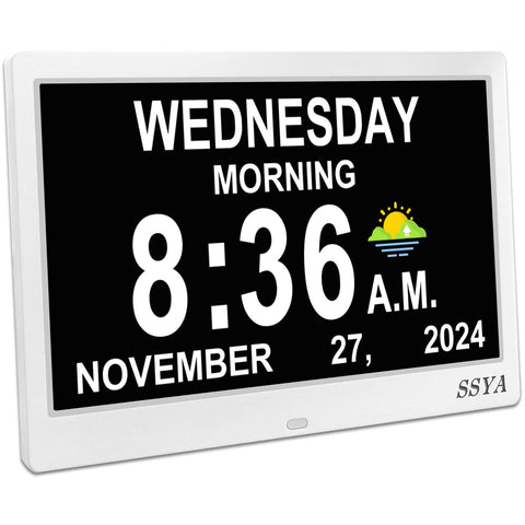SSYA Dementia Clock with 11.5-inch ultra-large display for easy time reading