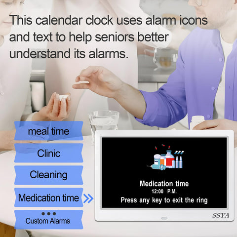 SSYA Dementia Clock automatically adjusts DST for year-round accuracy