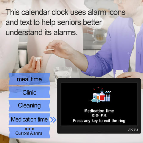 SSYA Dementia Clock DST auto automatically adjusts time for daylight saving